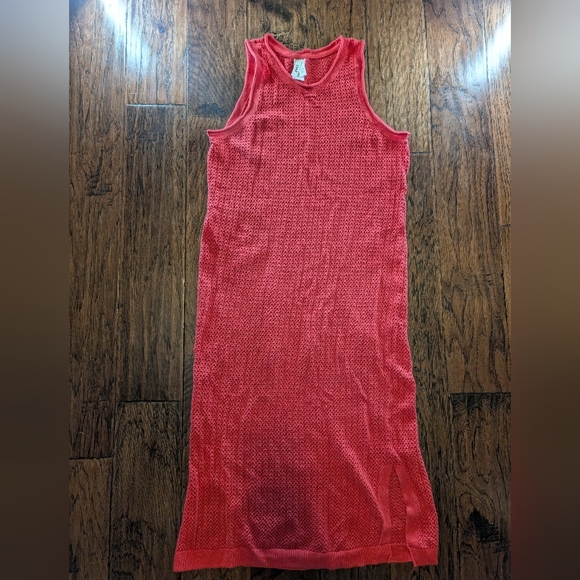 Pact Dresses & Skirts - Pact Coral Sleeveless Knit Dress Cover-up